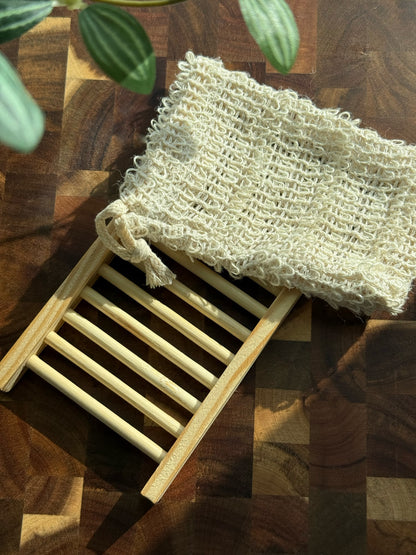 Bamboo Soap Ladder + Sisal Bag